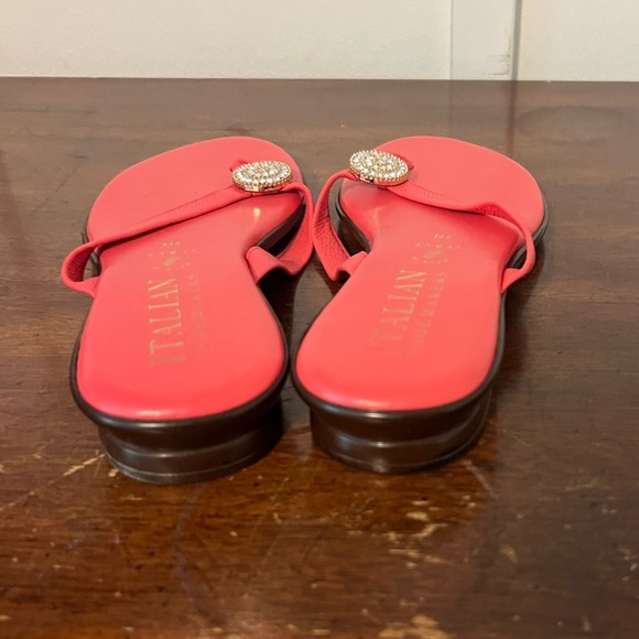 Italian shoe makers made in Italy Women's coral Sandals size 7 - Picture 5 of 6